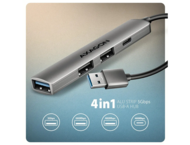 USB Хъб Axagon USB 4-в-1 хъб