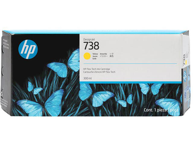 Консумативи HP 738 300-ml, Yellow
