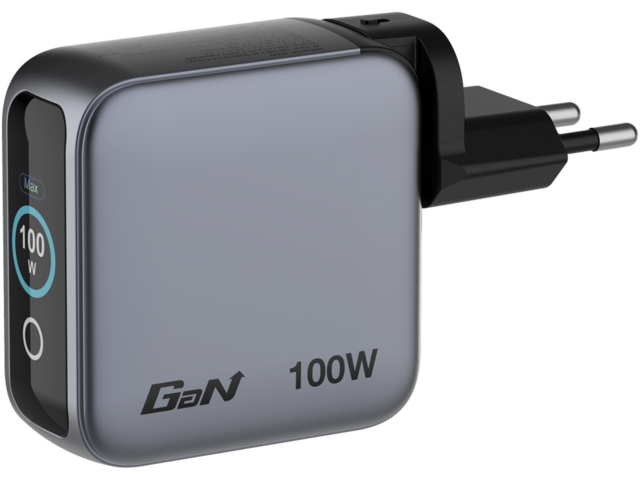 Зарядни устройства Verbatim Mini GaN Charger 100W with Display