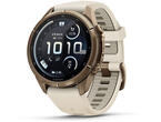 Смарт часовници Garmin fēnix® 9 Pro, inReach® - 43 мм - Autumn Gold Titanium с Cream/French Grey силиконова каишка