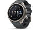 Смарт часовници Garmin fēnix® 9 Pro, inReach® - 47 мм - Titanium с Graphite/Black силиконова каишка