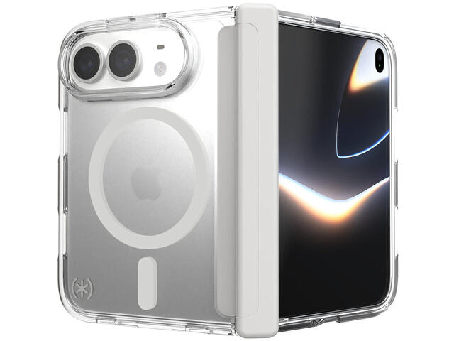 Калъфи Speck Presidio Perfect-Clear Fold MagSafe Apple iPhone Duo Case, Clear/Silver