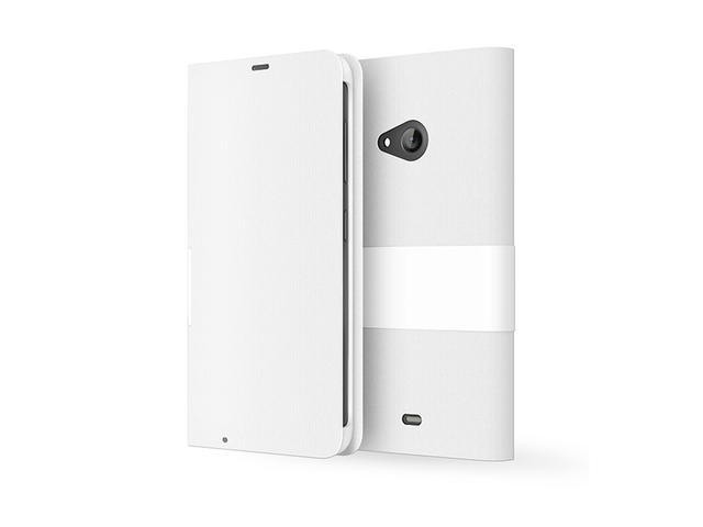 Калъфи Mozo Lumia 535 wallet T-bar phone case, бял