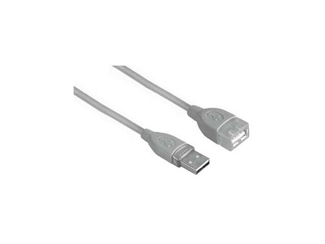 Кабели и Адаптери Hama USB 2.0 удължителен кабел, екраниран, сив, 3 метра