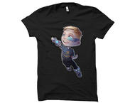Облекло и аксесоари Fnatic Rekkles cartoon black T-shirt, размер L