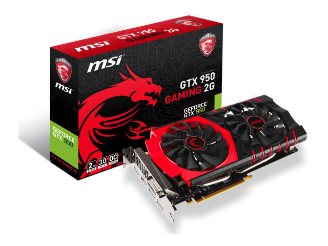 Видео карти MSI GeForce GTX 950 GAMING 2G