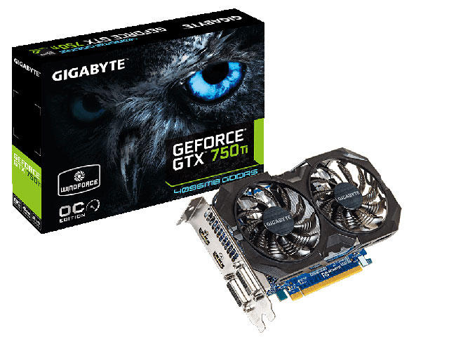 Видео карти Gigabyte GeForce GTX 750 Ti GV-N75TWF2OC-4GI