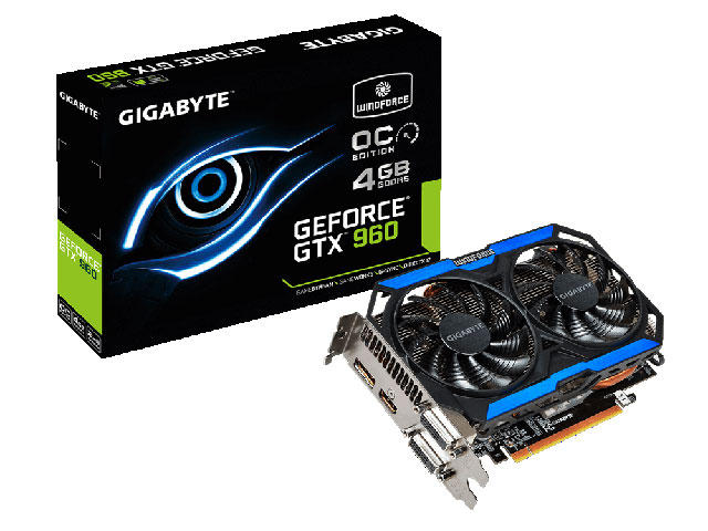 Видео карти Gigabyte GeForce GTX 960 GV-N960OC-4GD