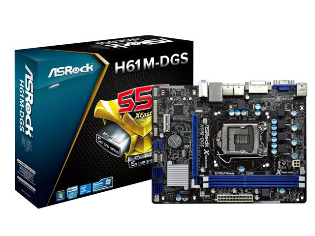 Дънни платки ASRock H61M-DGS